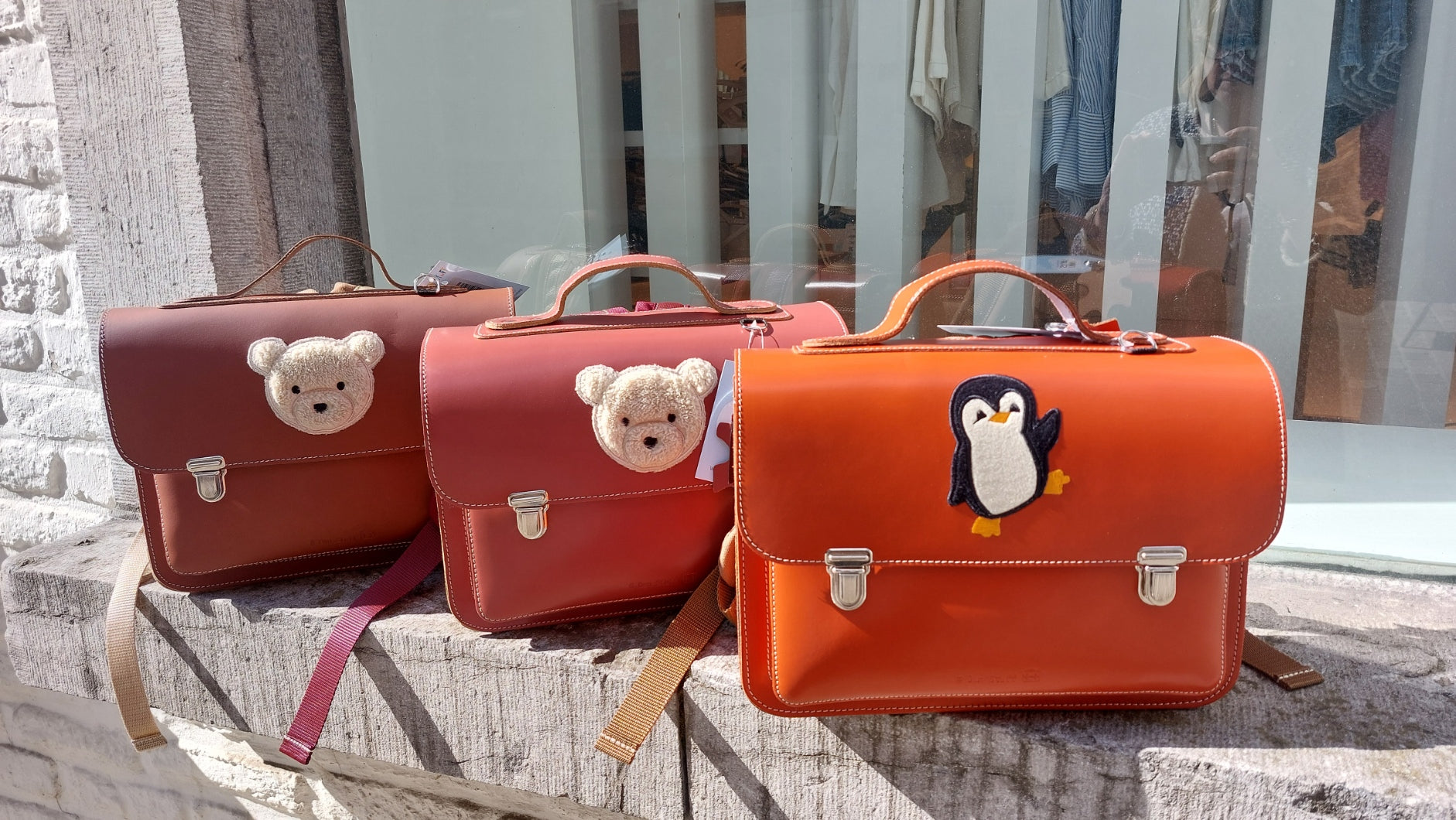 Boekentasje Own Stuff kleuter OS.014 laké roest pinguin