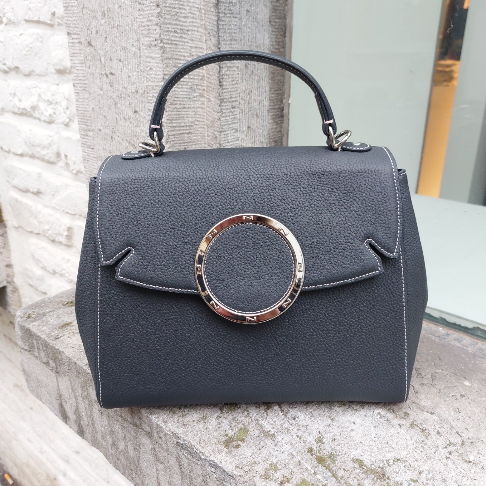 Handtas leder Nathan-Baume