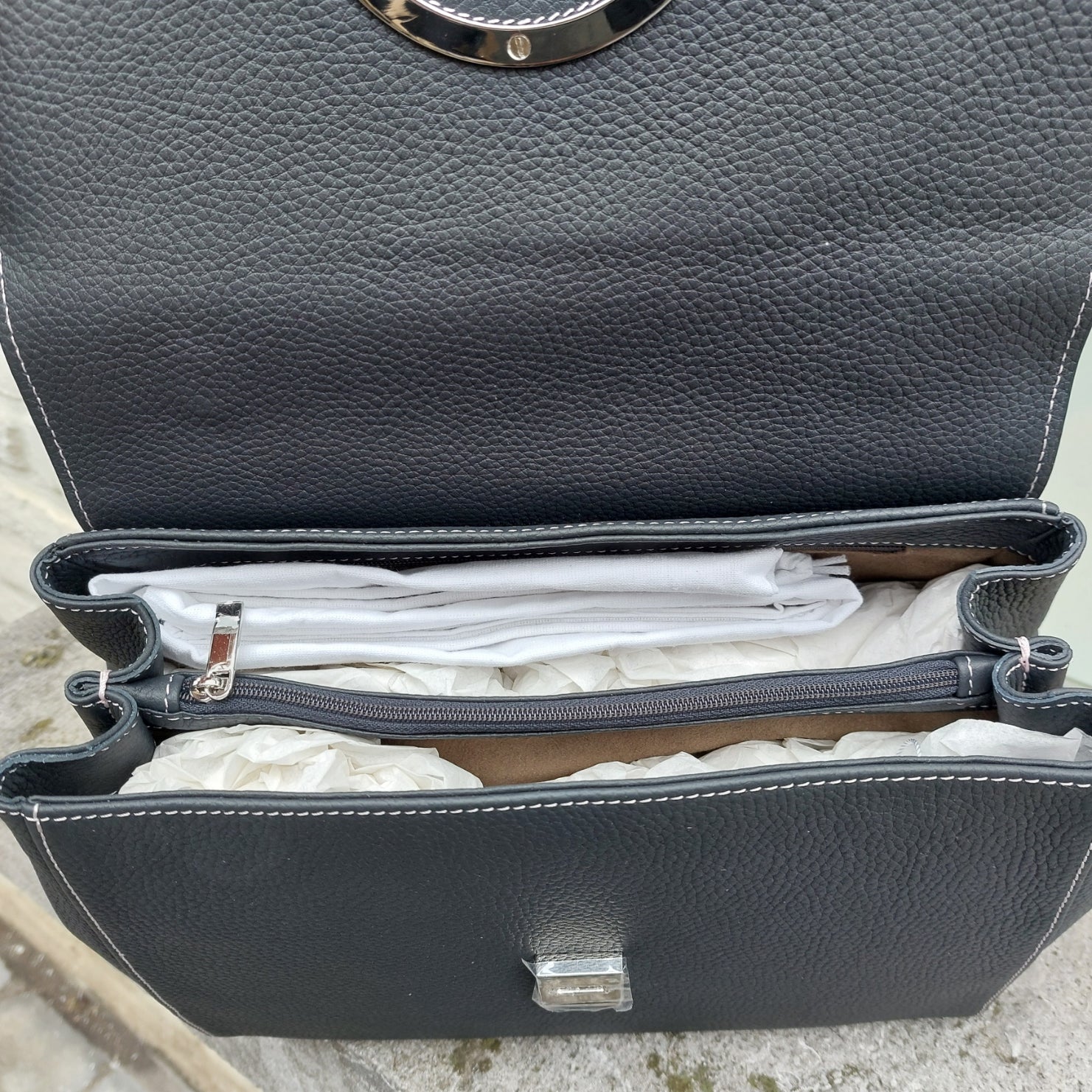 Handtas leder Nathan-Baume