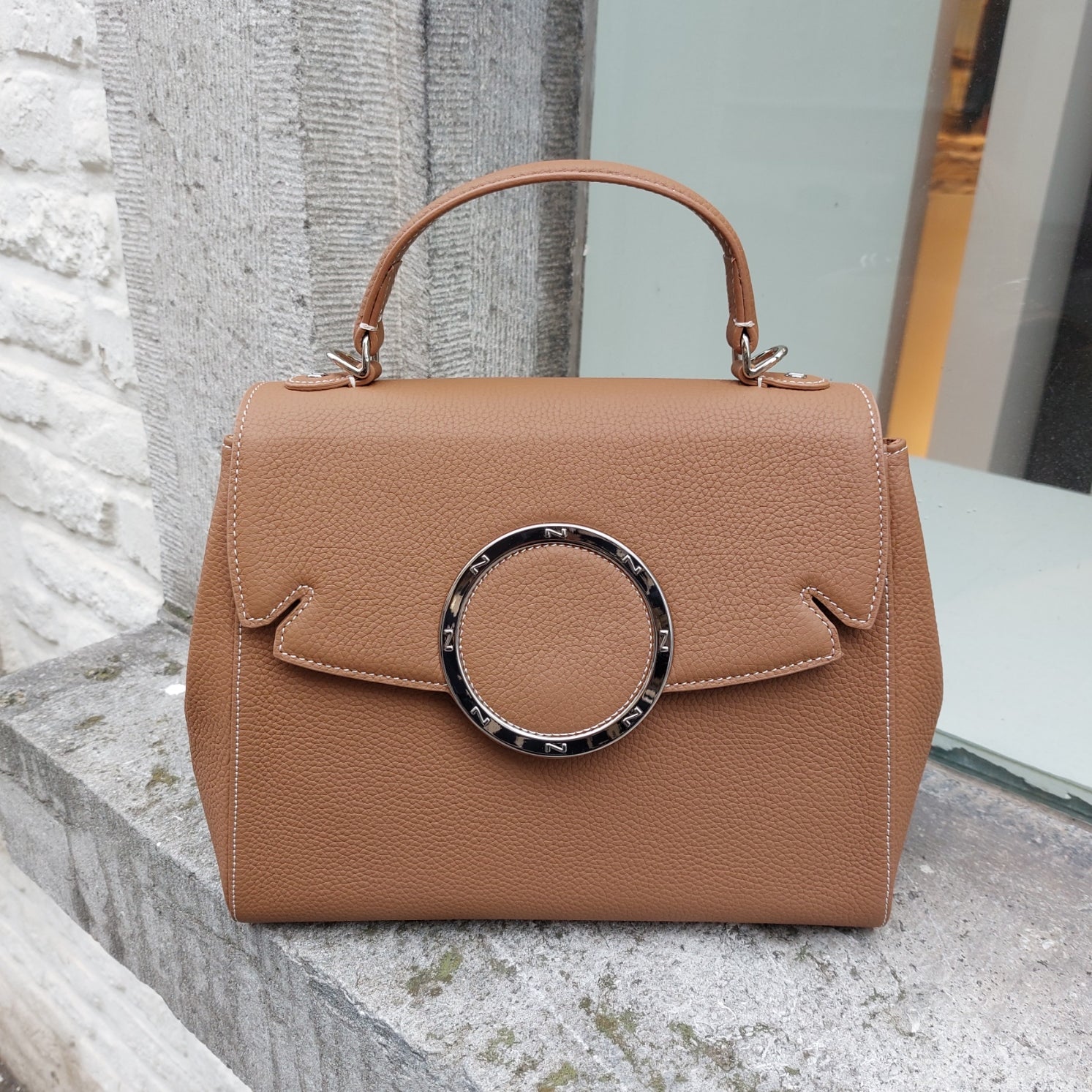 Handtas leder Nathan-Baume