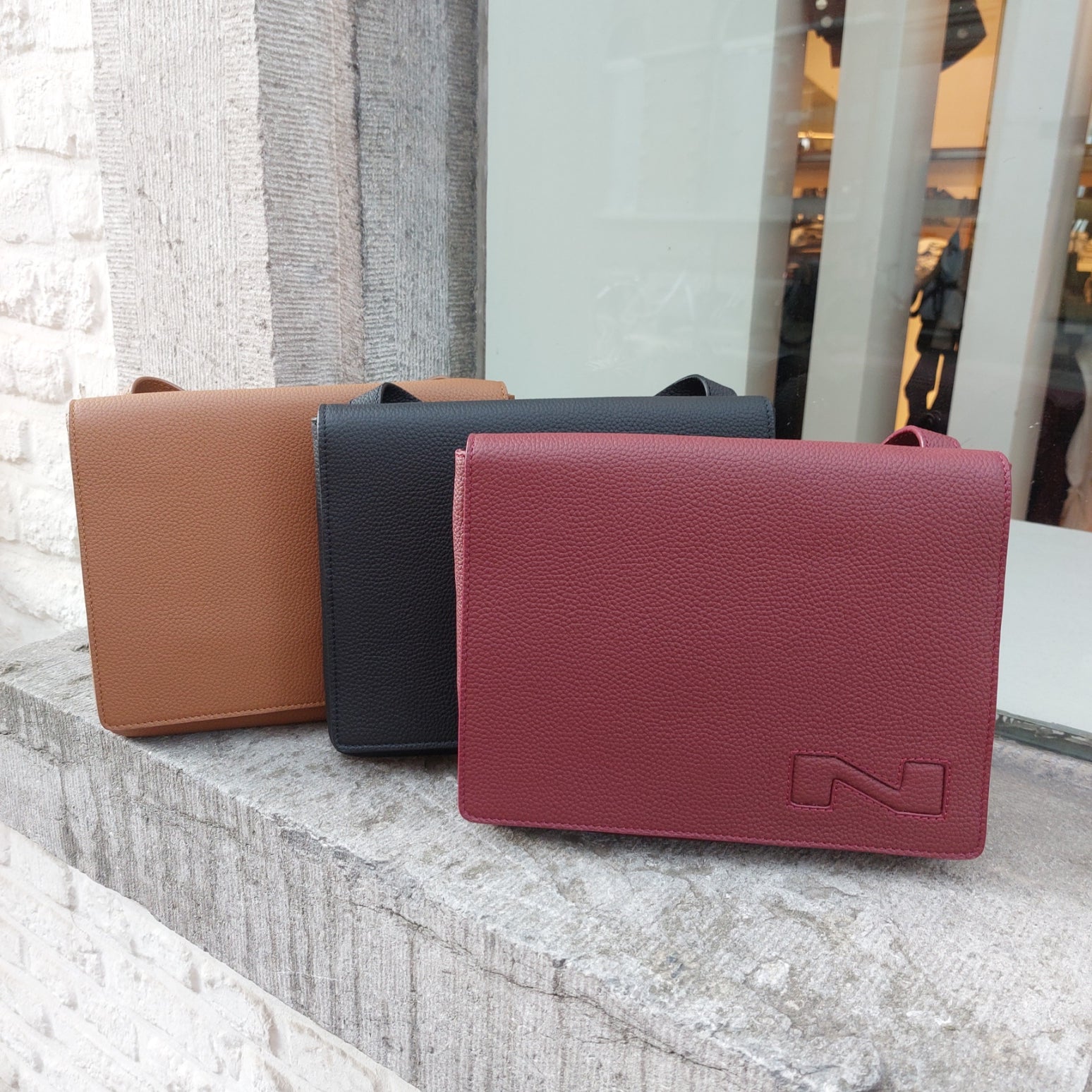 Handtas leder Nathan-Baume