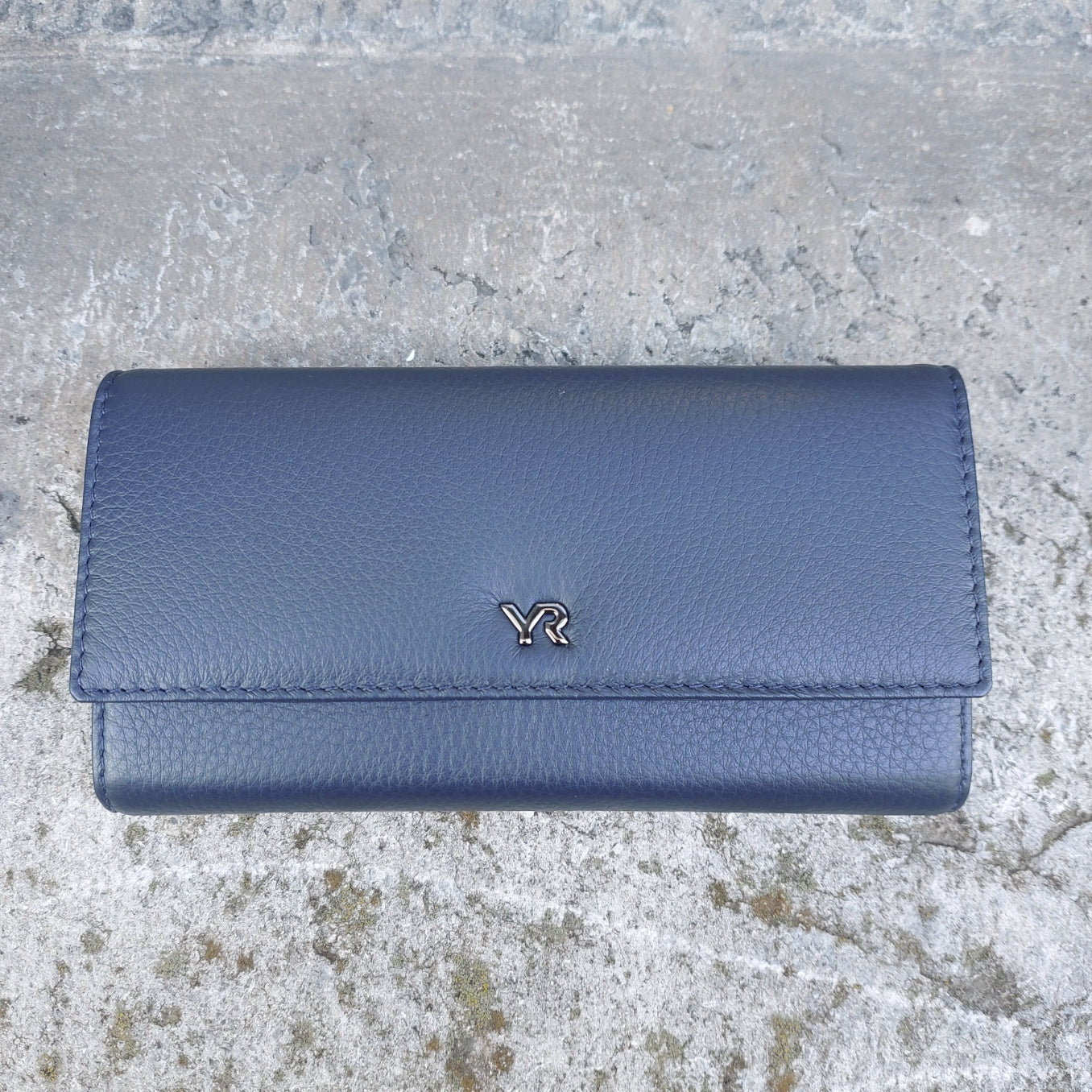 Portemonnee leder blauw 29485