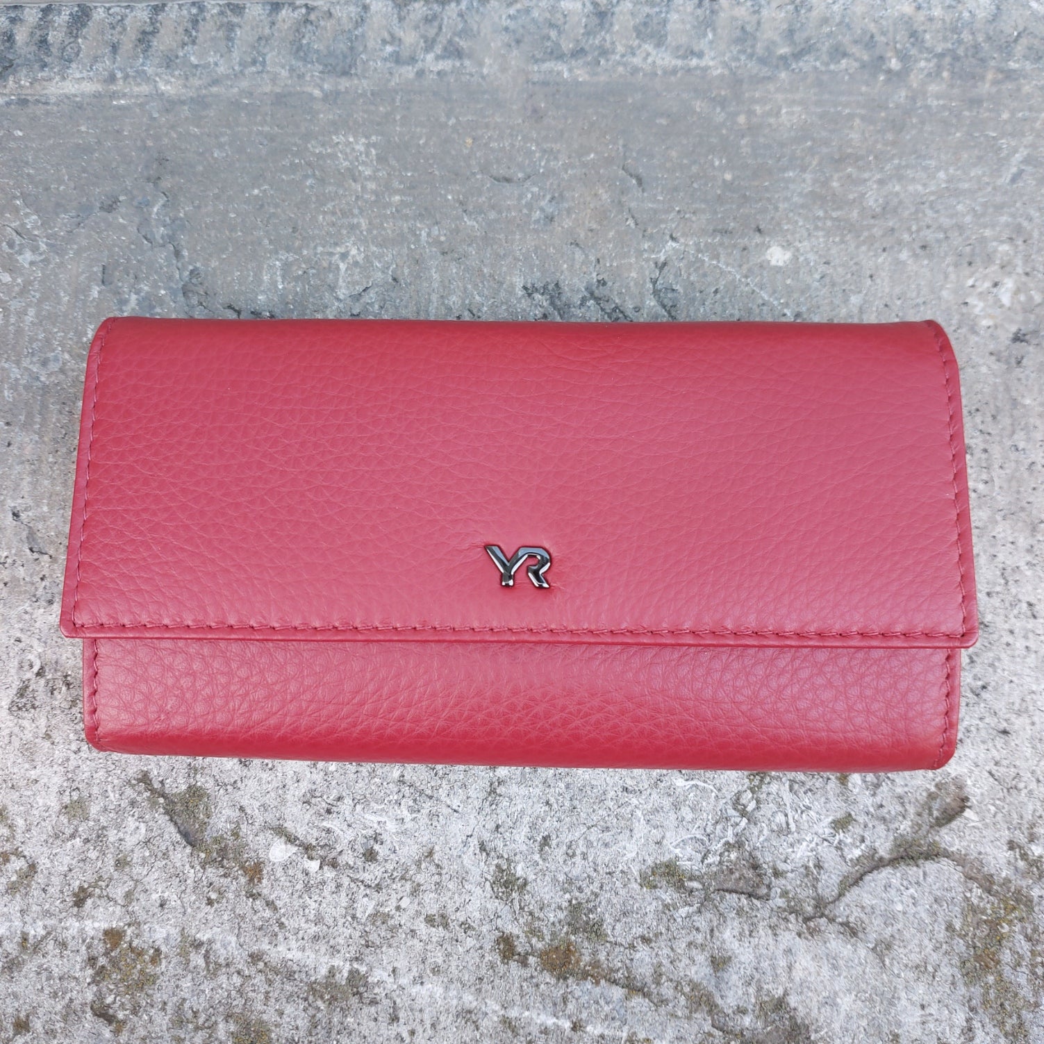 Portemonnee leder rood 29485