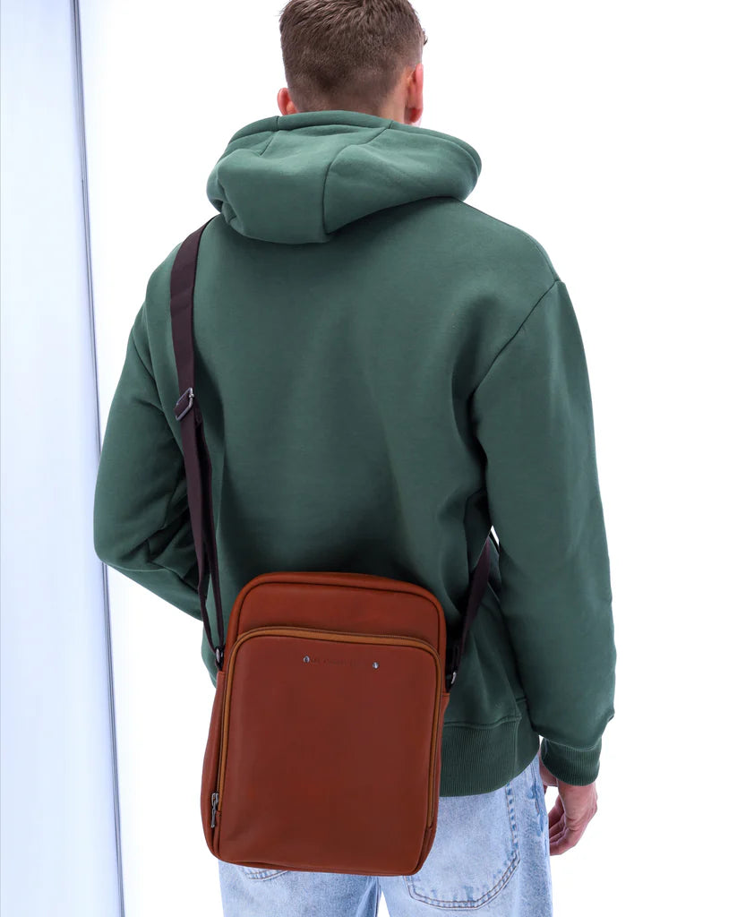 Tas leder cognac