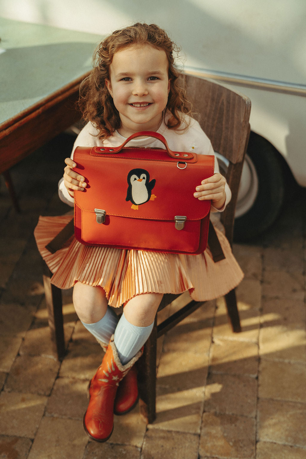 Boekentasje Own Stuff kleuter OS.014 laké roest pinguin