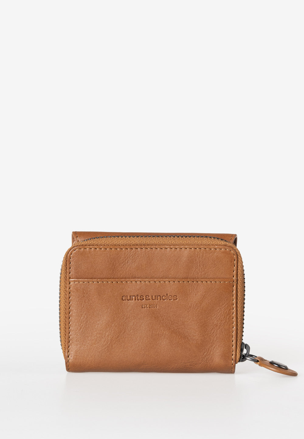 Portemonneetje leder cognac