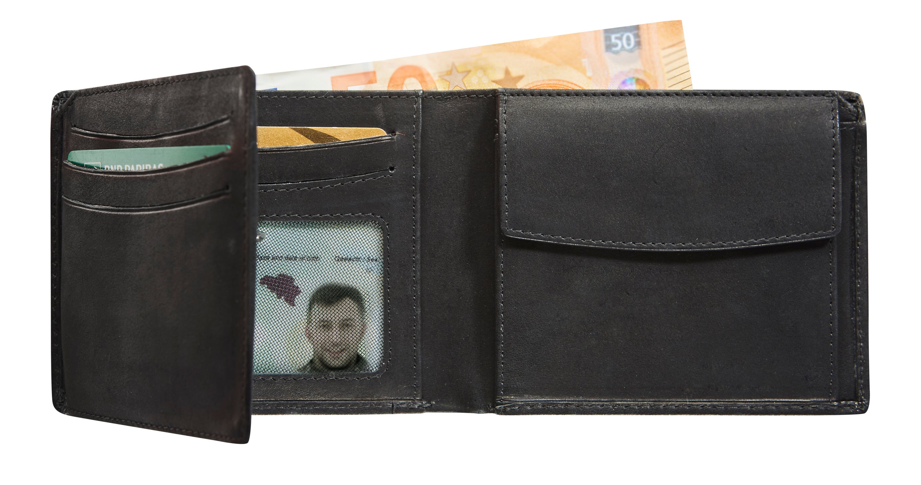 ¨Porte dollar leder zwart Maverick