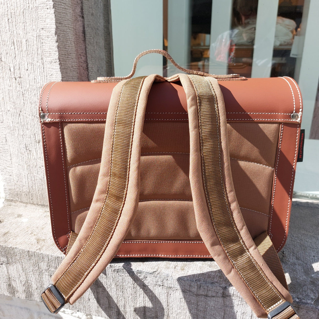 Boekentas Own Stuff cognac