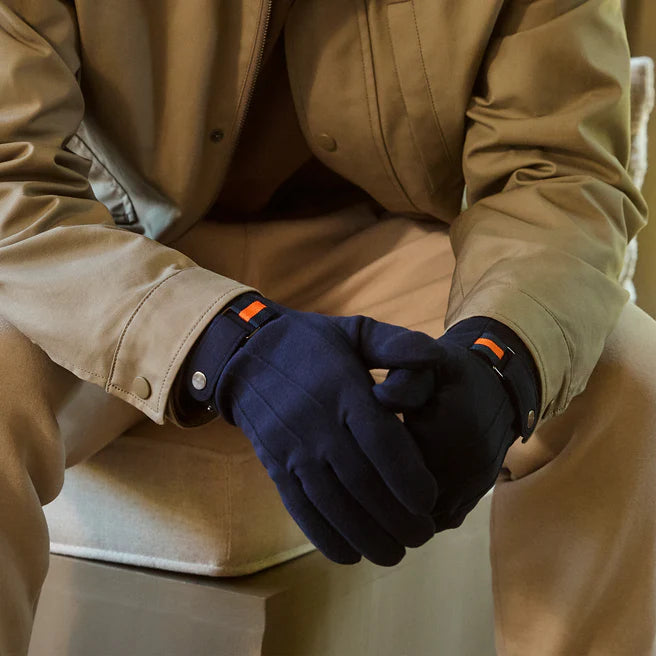 Handschoenen wol blauw