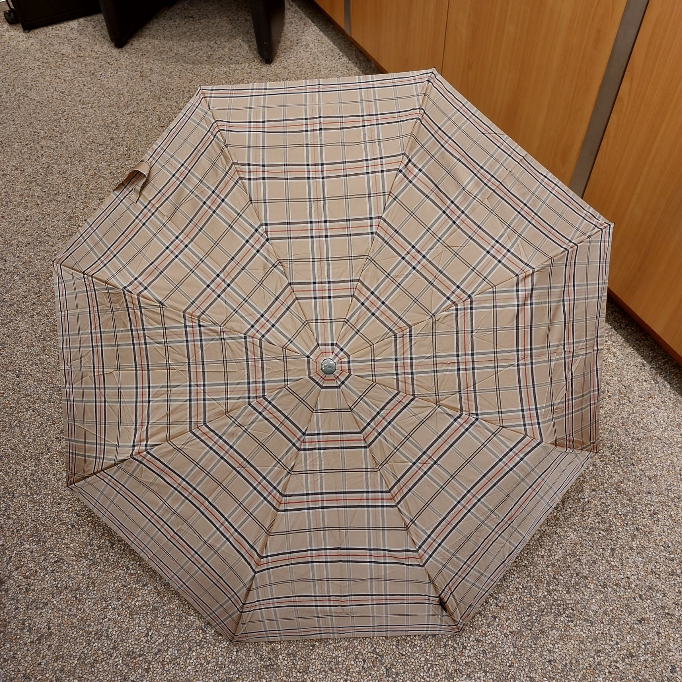 Regenscherm Knirps T.200 duomatic check beige