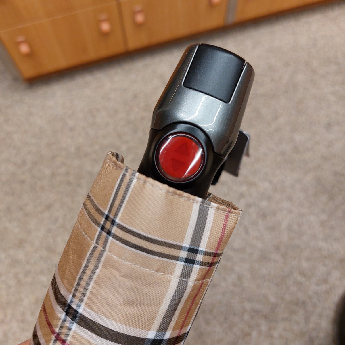 Regenscherm Knirps T.200 duomatic check beige