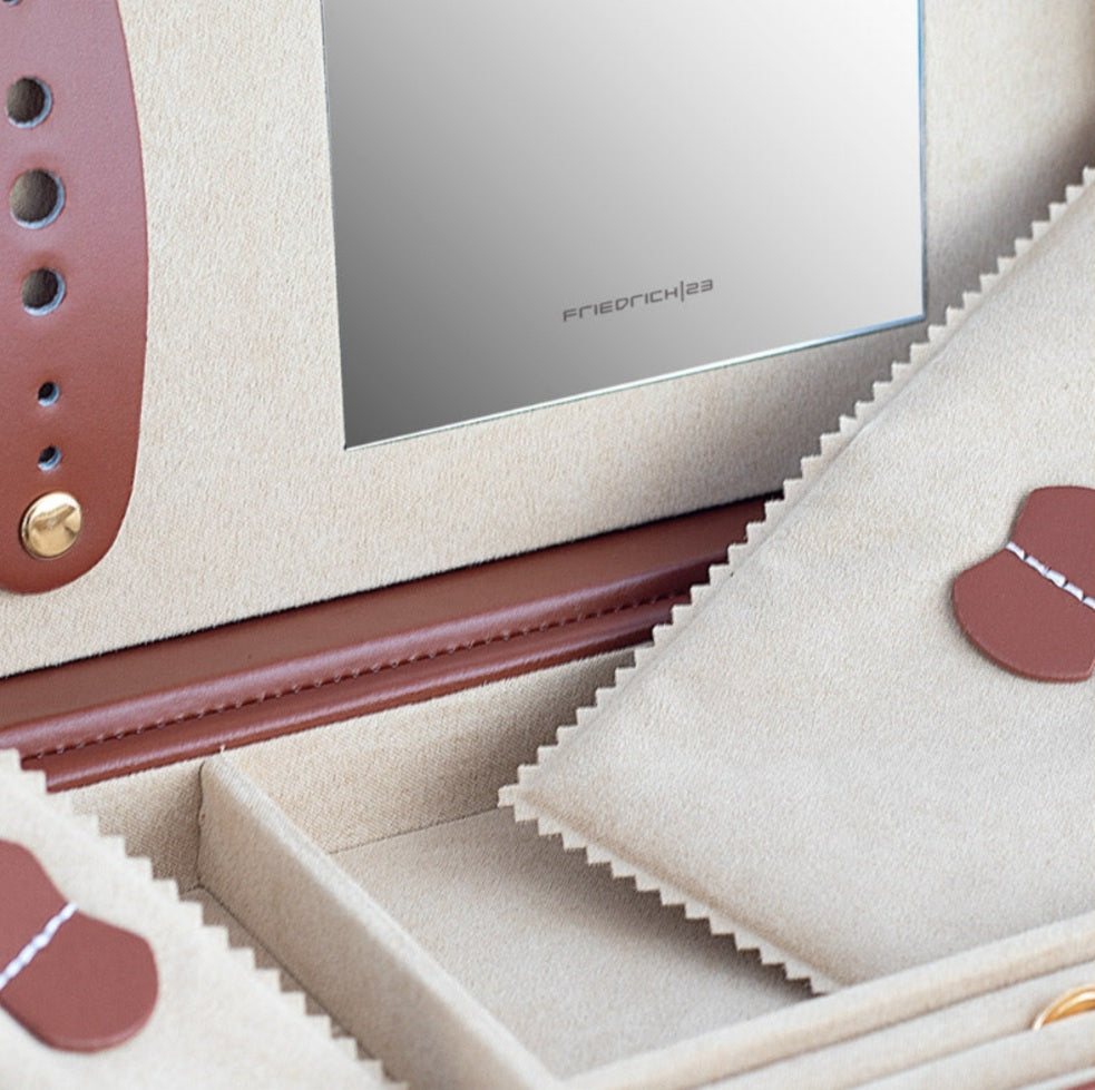 Juweeldoos leder cognac