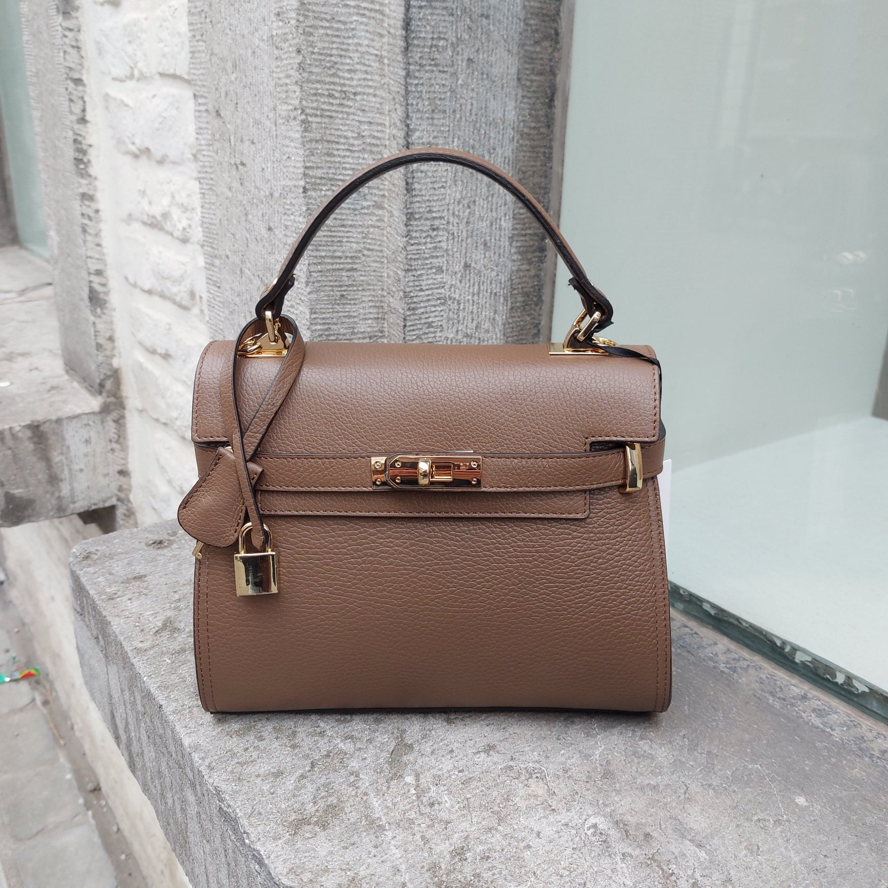 Hermès like lederen handtasje