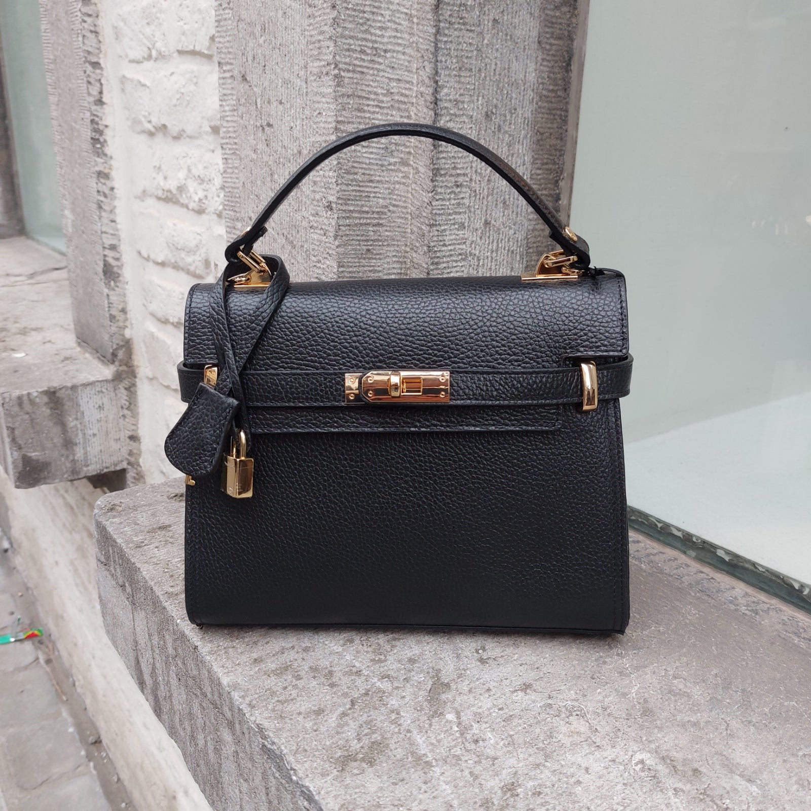 Hermès like lederen handtasje