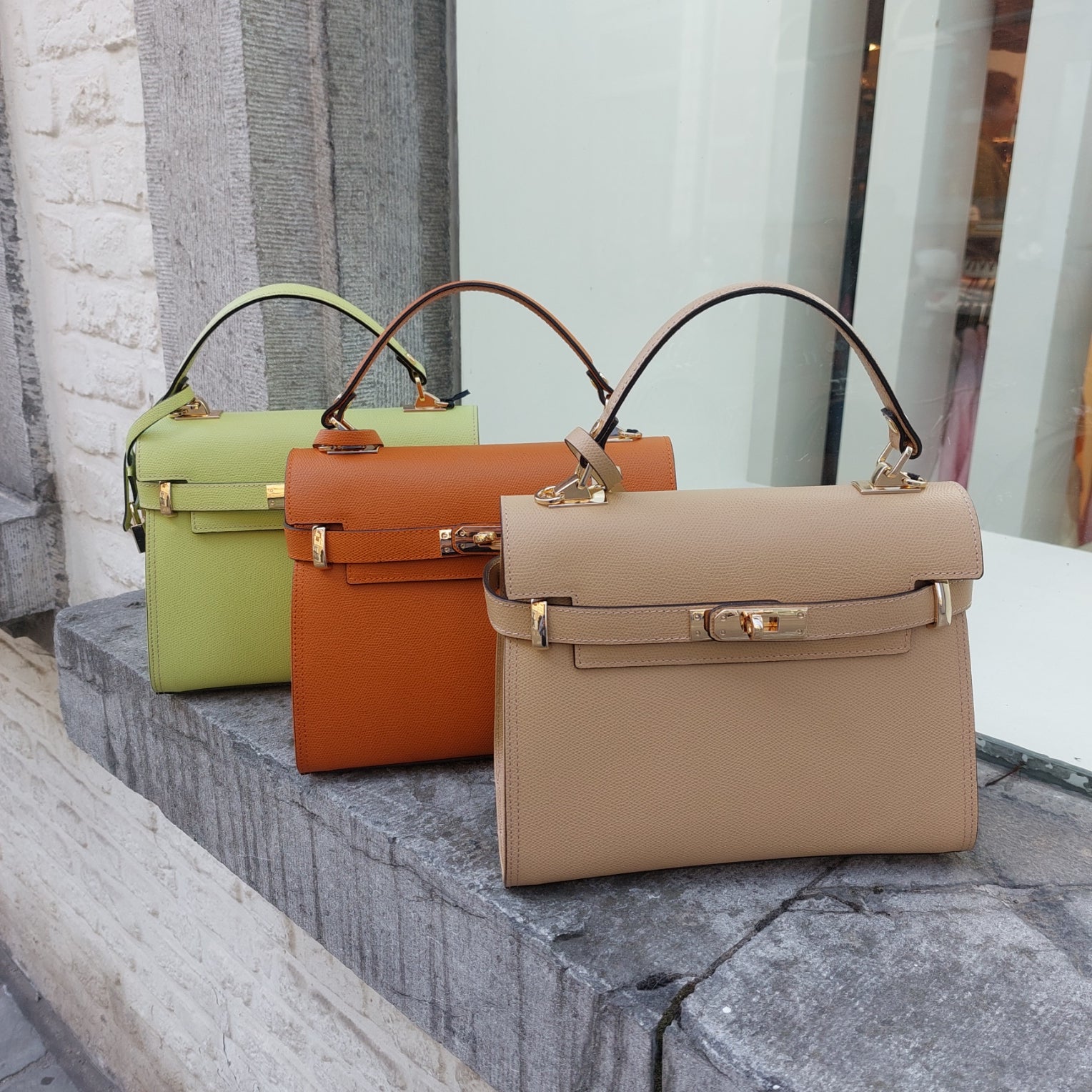 Handtas leder Carol J.
