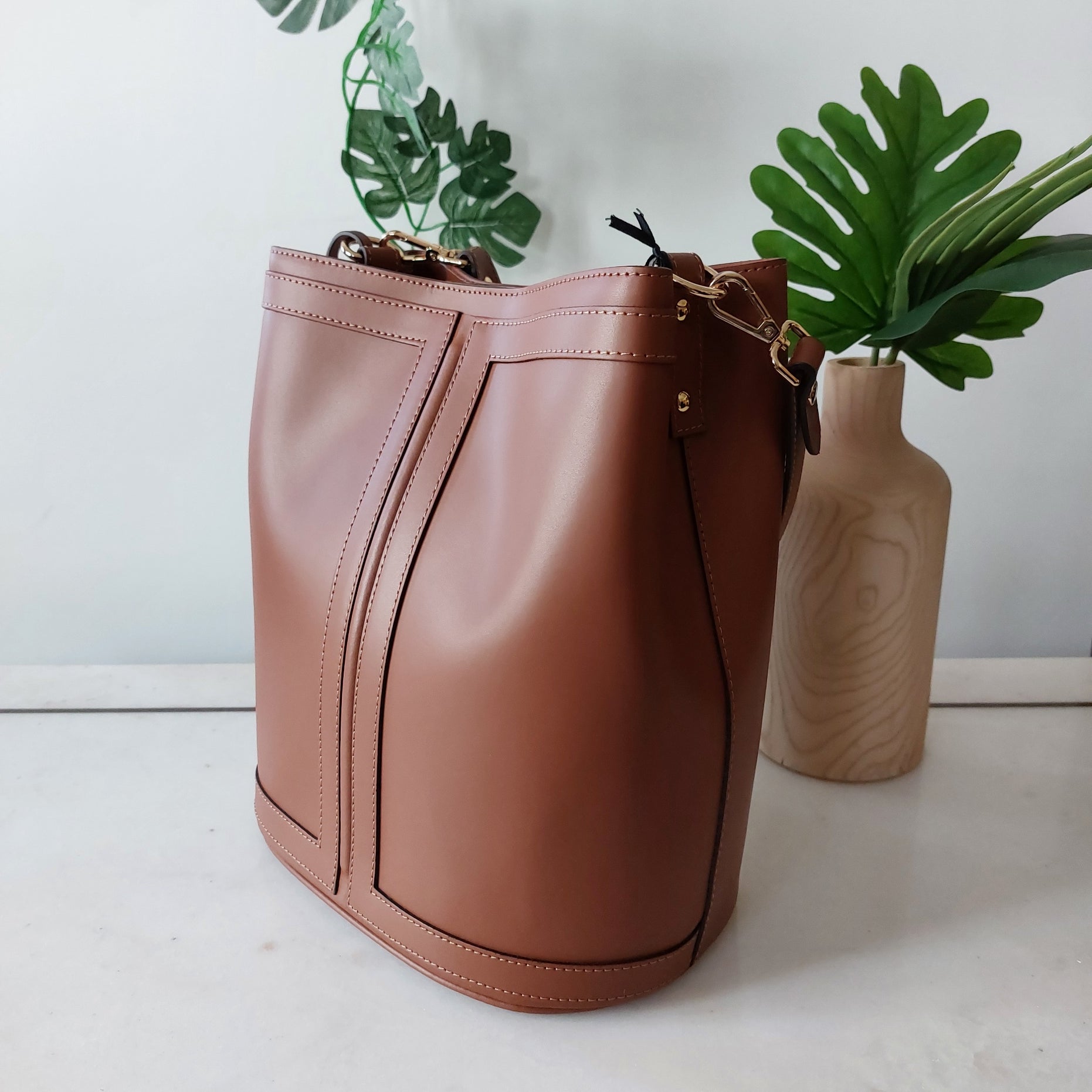 Schoudertas leder Carol J. 390 zijkant