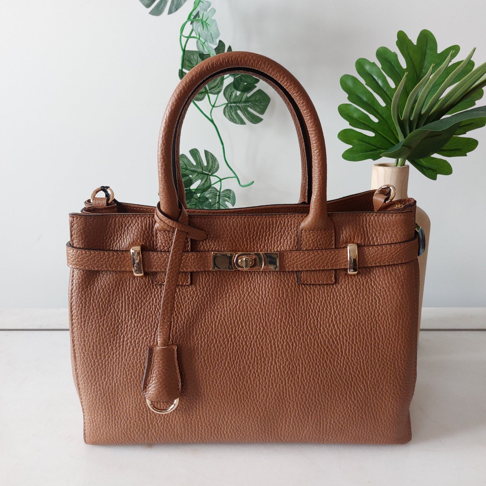 Lederen handtas 413 cuoio