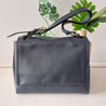 Donkerblauwe lederen handtas 435