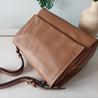 Lederen handtas cognac 435