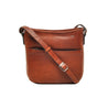Cognac lederen handtas Berba