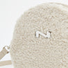 Leren crossbody tas Dora Shearling