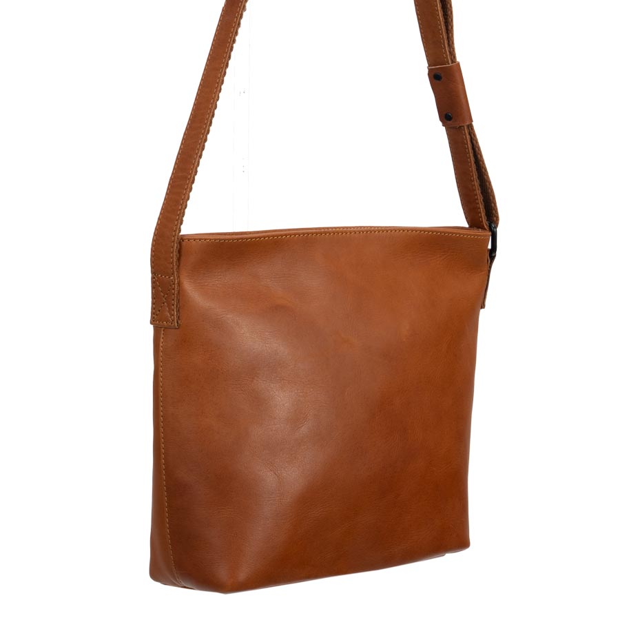 Handtas leder Saccoo cognac