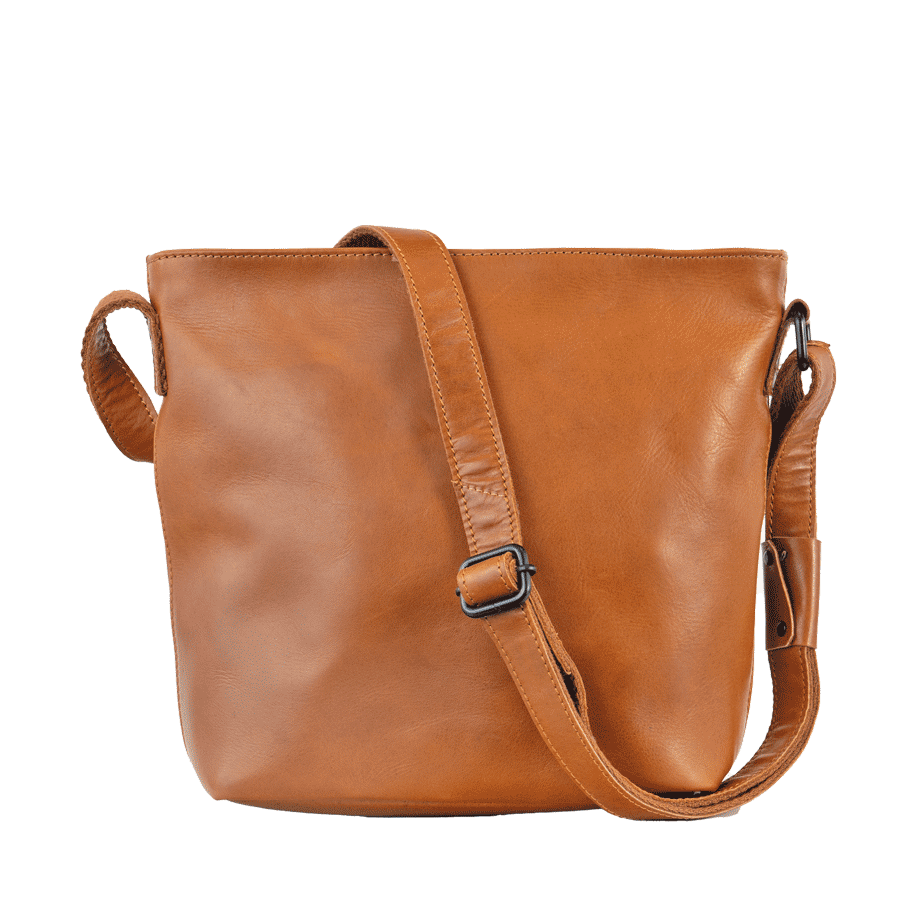 Handtas leder Saccoo cognac