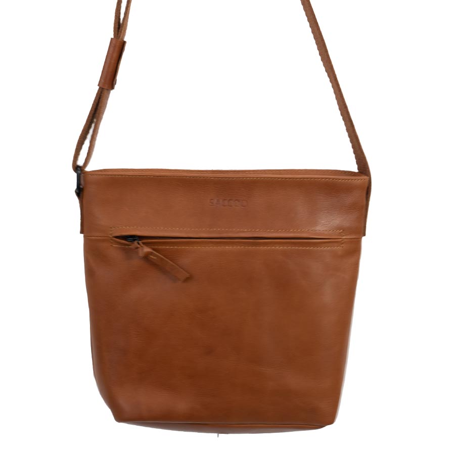 Handtas leder Saccoo cognac