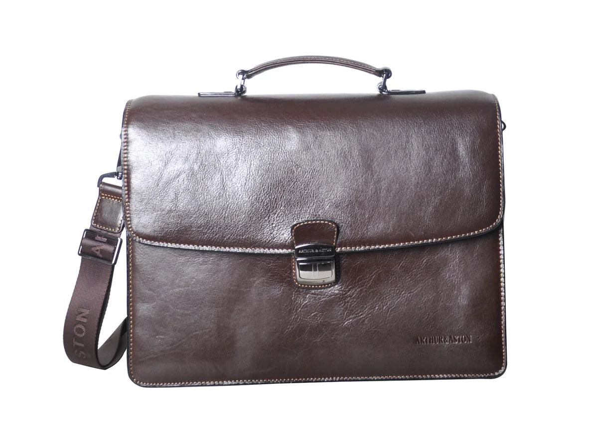 Boekentas leder Arthur & Aston