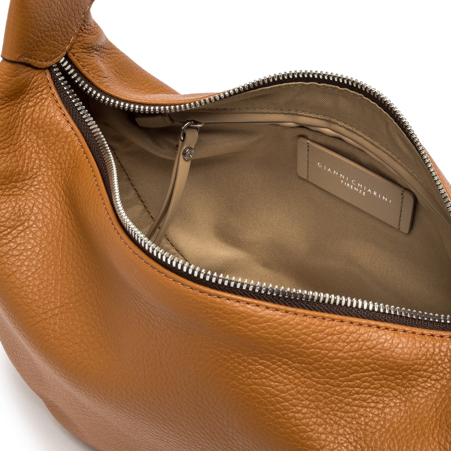 Gianni Chiarini Aisha handtas in gehamerd leer