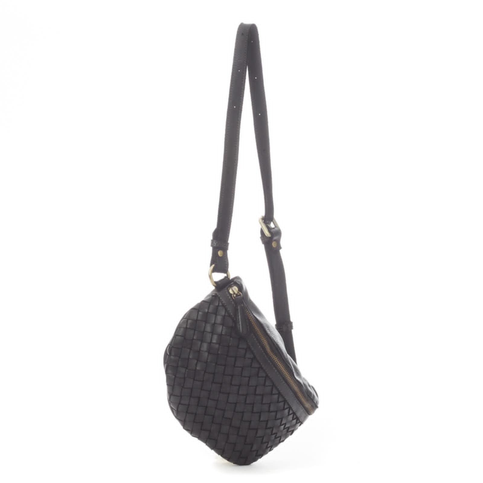 ALBA gevlochten leren crossbody tas voor dames – compact en elegant ontwerp