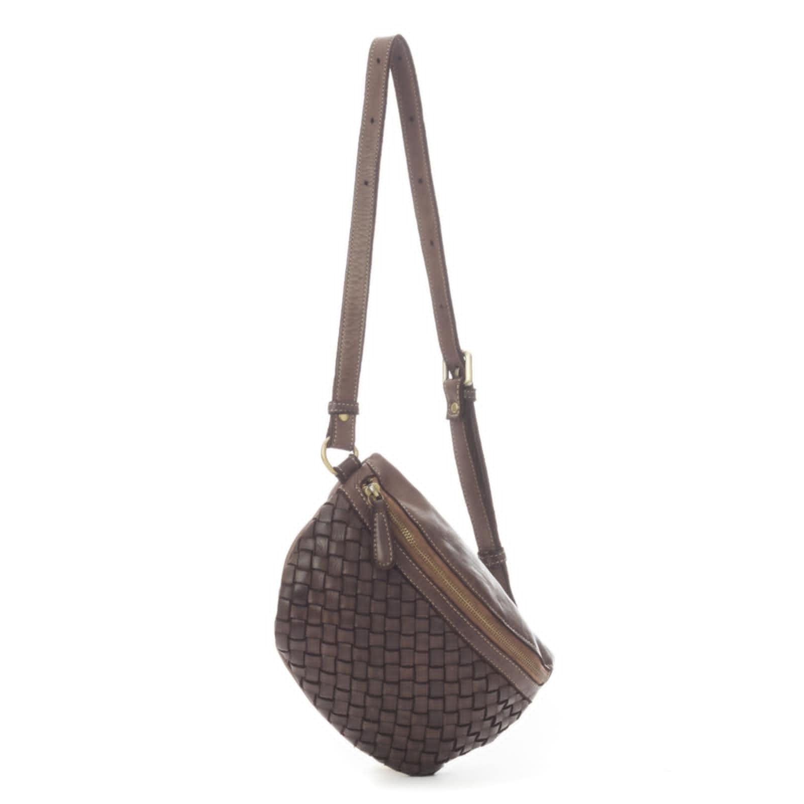 ALBA gevlochten leren crossbody tas voor dames – compact en elegant ontwerp