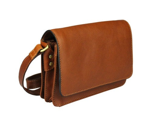 Handtas leder Alice cognac