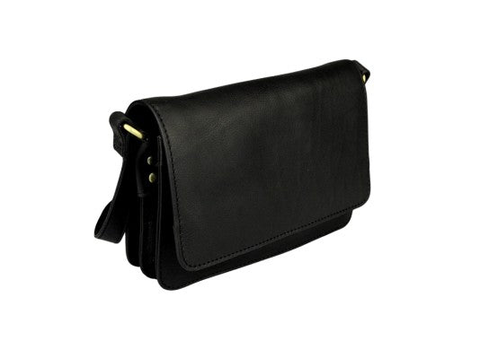 Handtas leder Alice zwart