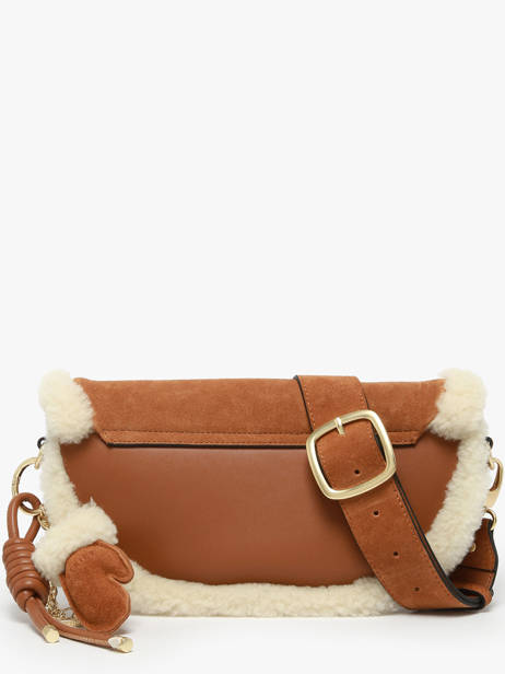 ETRIER ALPIN crossbody tas van suèdeleer met klepsluiting