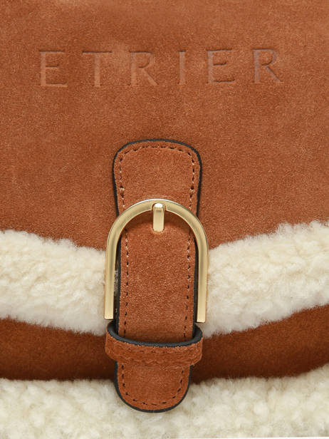 ETRIER ALPIN crossbody tas van suèdeleer met klepsluiting