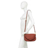 Gianni Chiarini Olga handtas in maxi-grain leer – vooraanzicht met flap