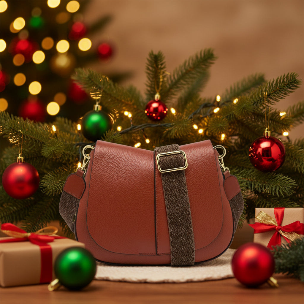 Gianni Chiarini Helena Round handtas in gehamerd leer 