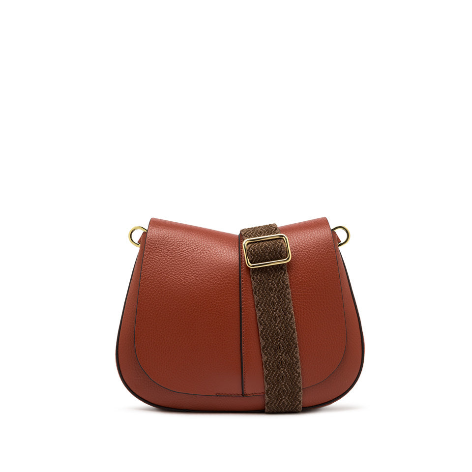 Gianni Chiarini Helena Round handtas in gehamerd leer 