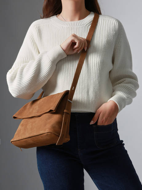 ETRIER CAVALIER NUBUCK crossbody tas van nubuckleer