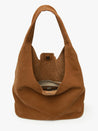 ETRIER CAVALIER NUBUCK L hobo tas in fluweelzacht nubuckleer
