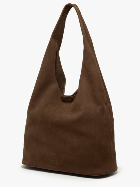 ETRIER CAVALIER NUBUCK L hobo tas in fluweelzacht nubuckleer