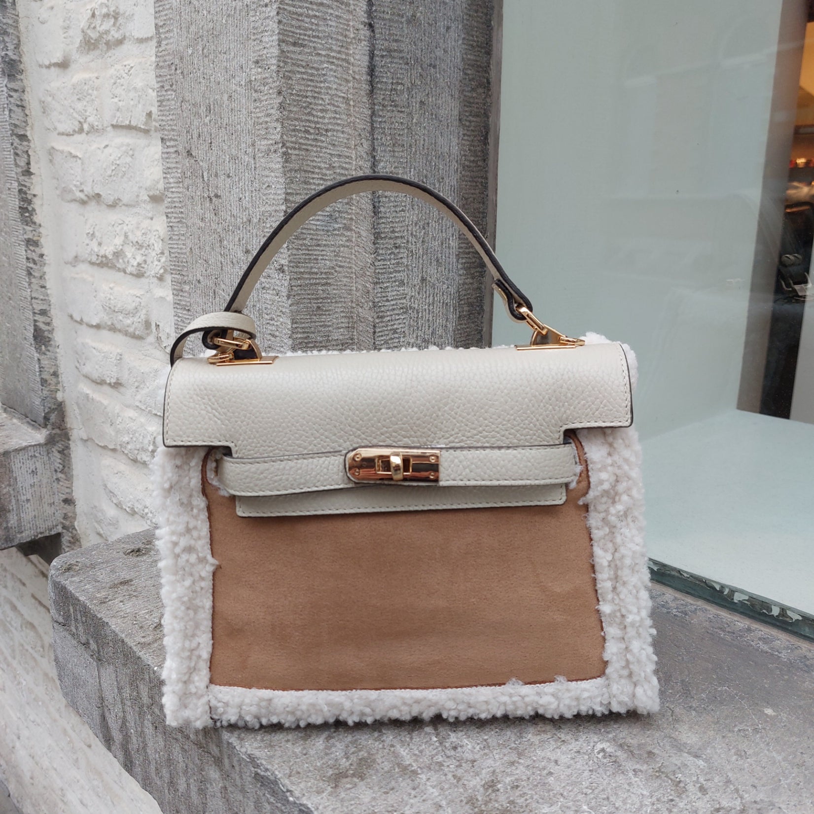 Hermès like lederen handtasje