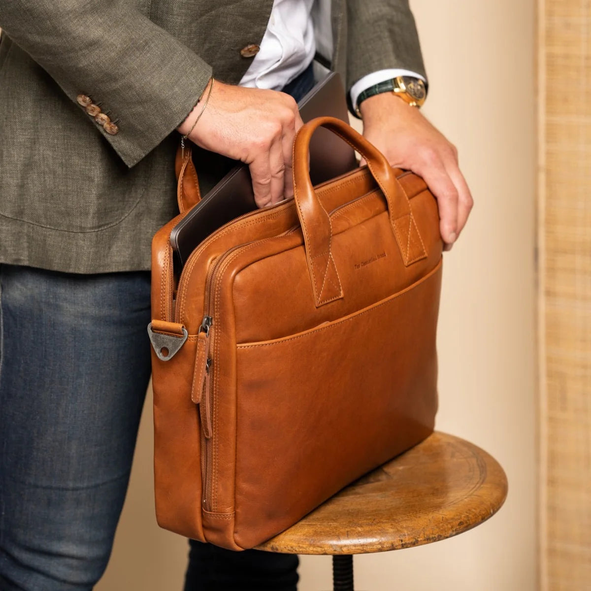 Leren laptoptas Frazer van The Chesterfield Brand