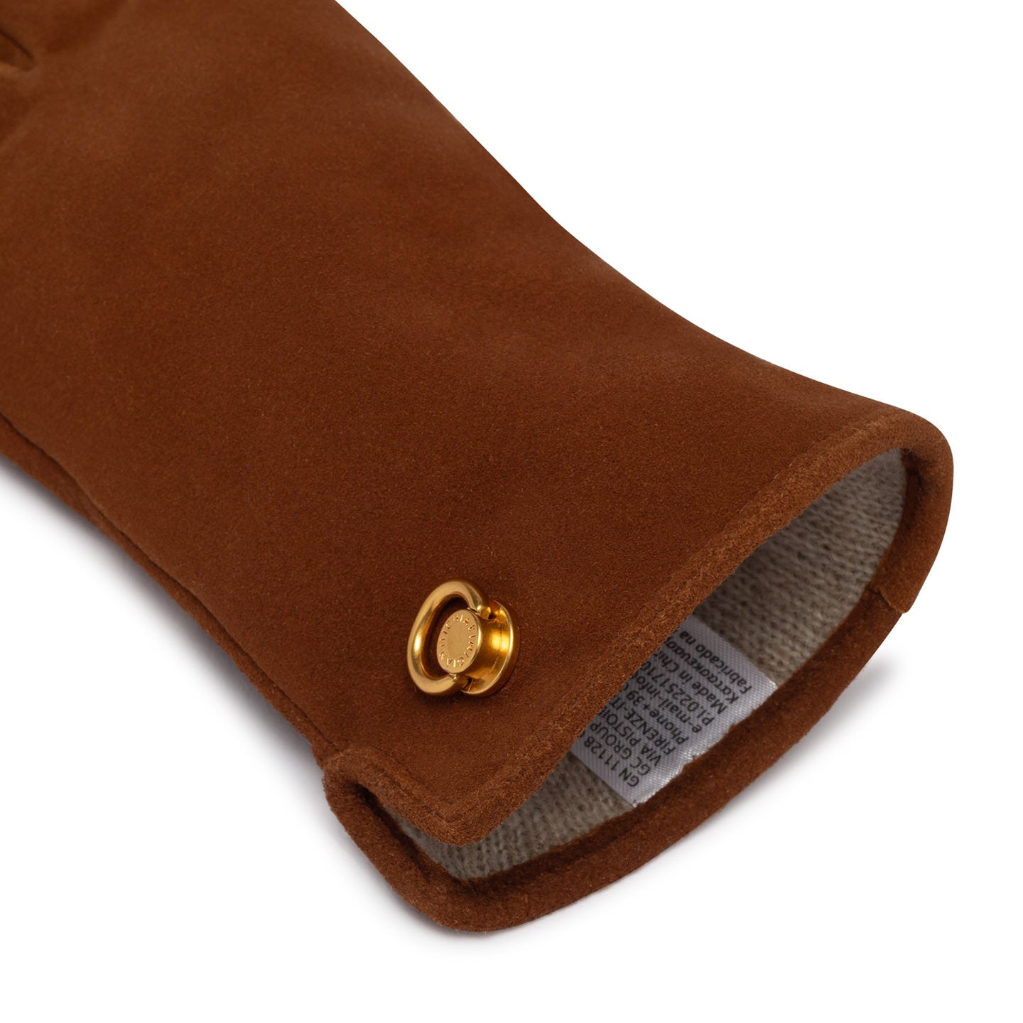 Handschoenen leder/wol cognac GC