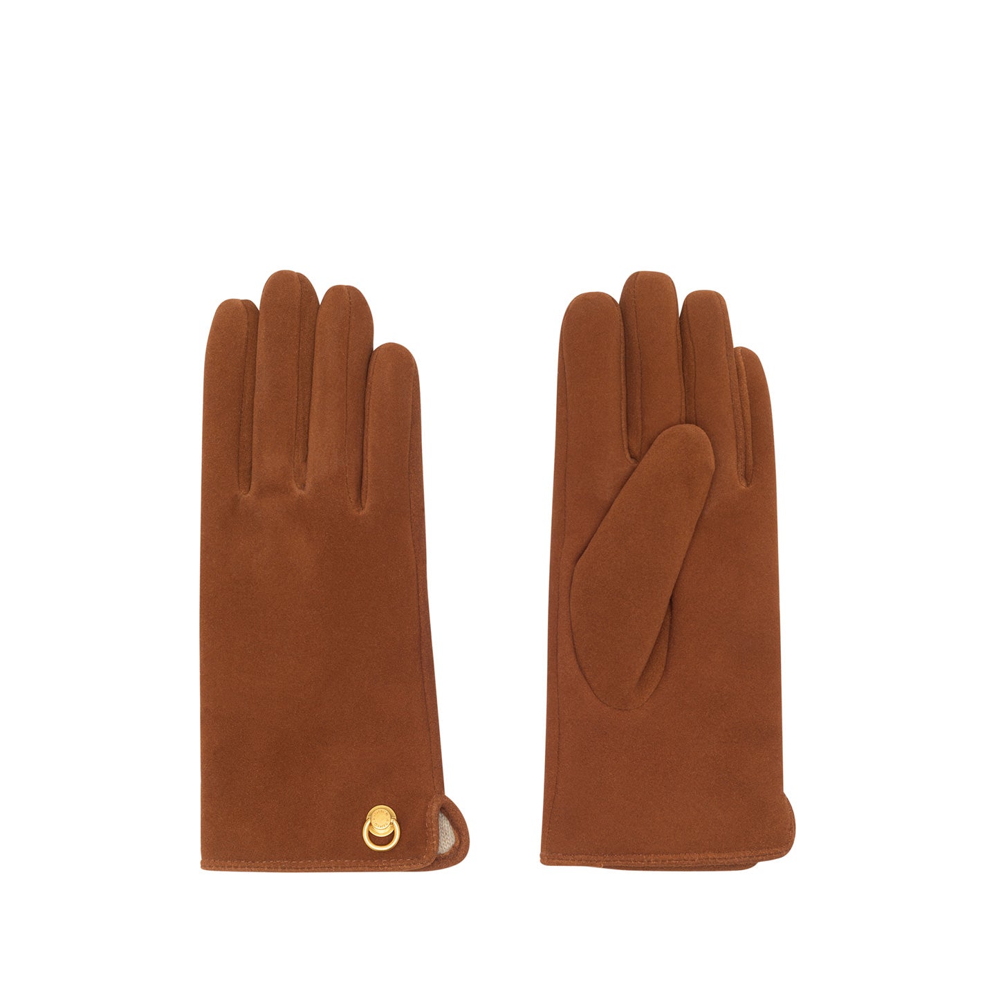 Handschoenen leder/wol cognac GC