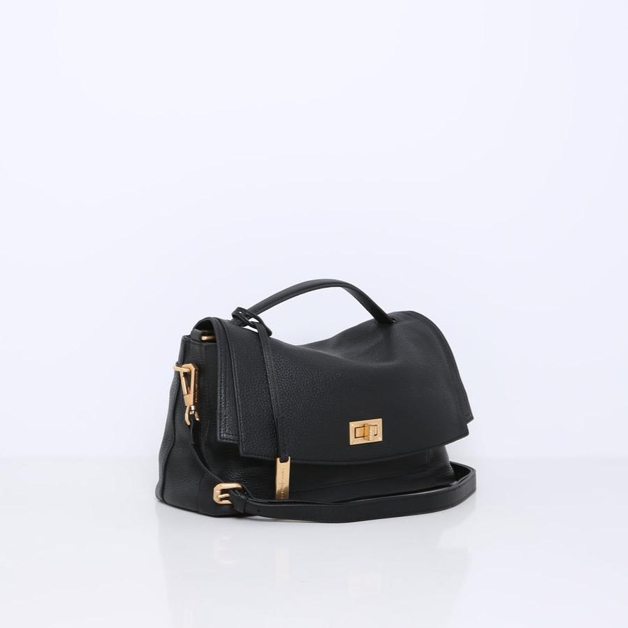 Handtas leder zwart