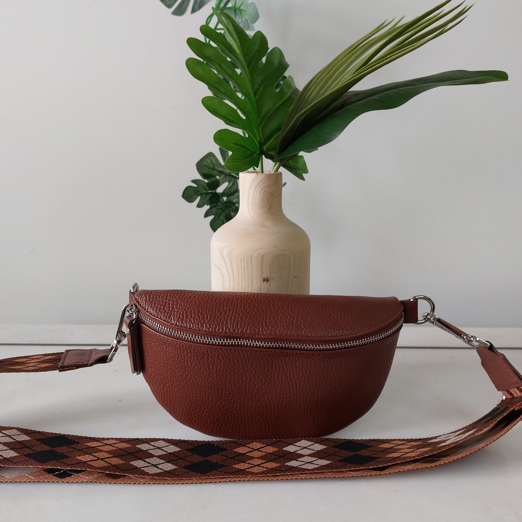 Handtasje bumbag leder