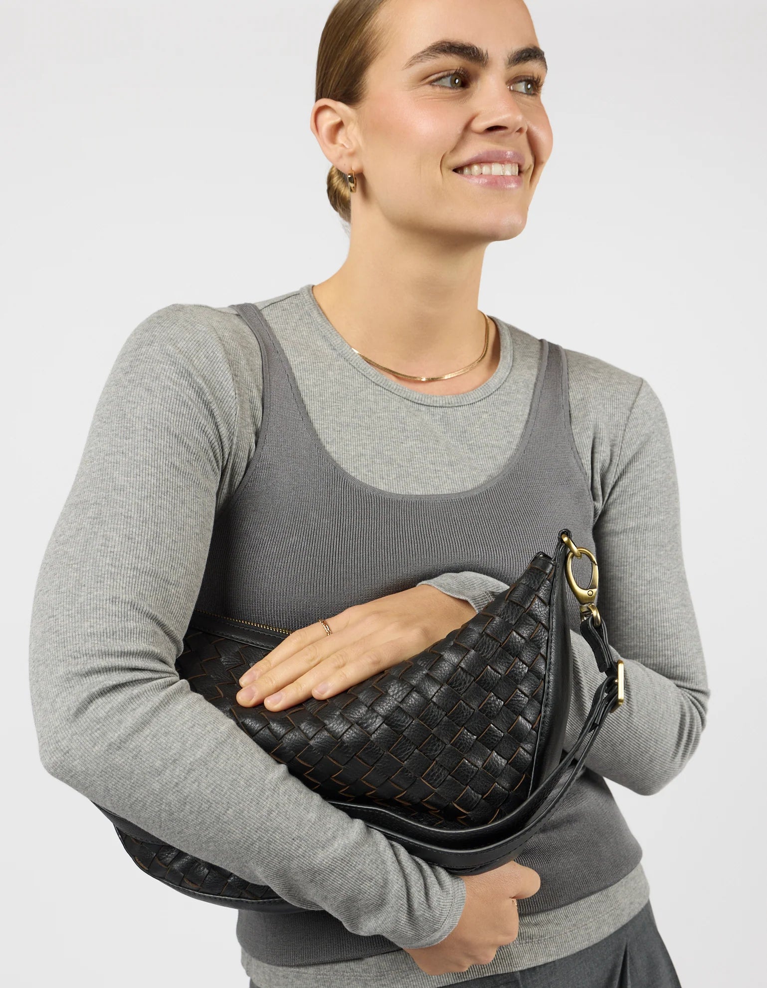 Maxi tas geweven leder O My Bag