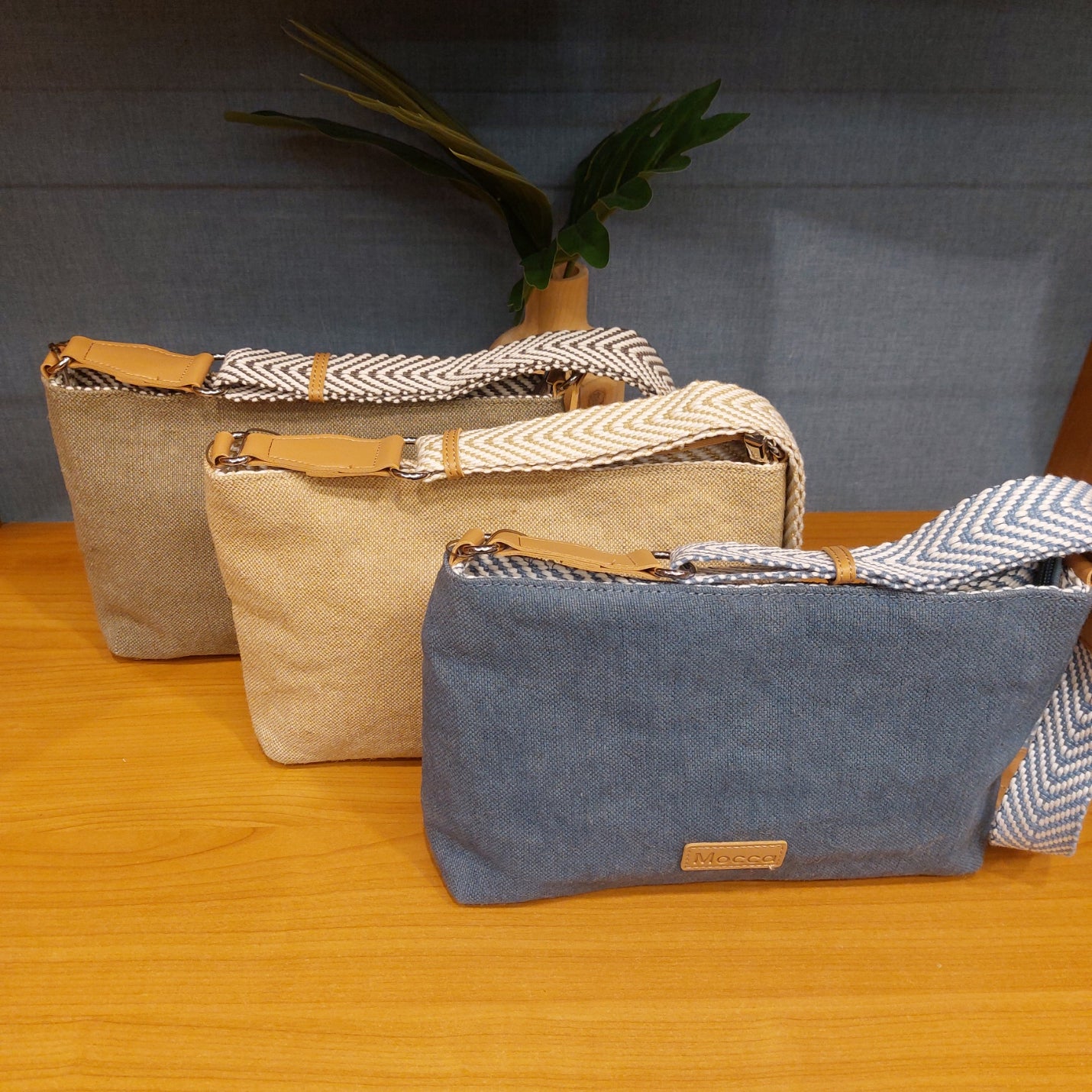 Zomerhandtas stof Mocca